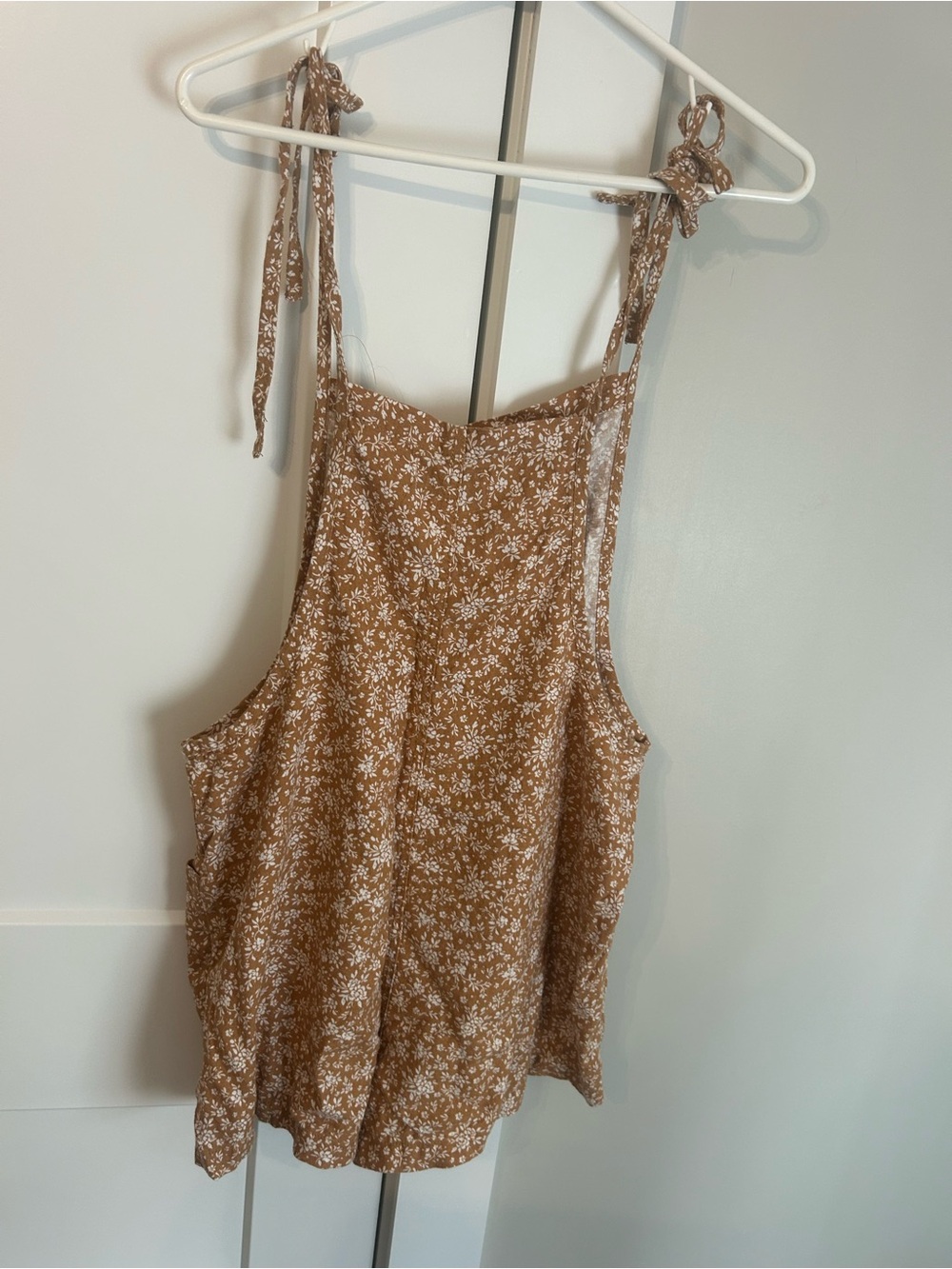 Vanilla Star Rust Floral Tie-Strap Romper - Picture 5 of 5